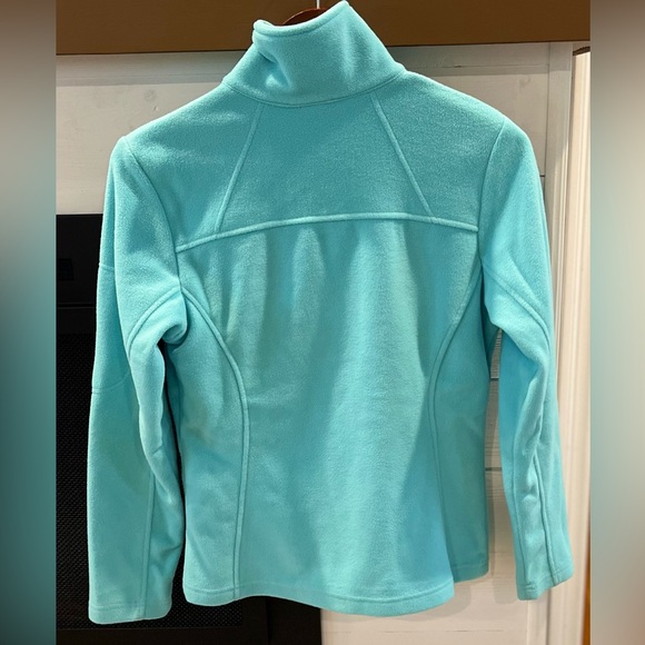 Womens Columbia Fleece Jacket Size XS aqua blue color - Picture 2 of 3